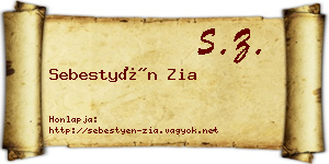 Sebestyén Zia névjegykártya